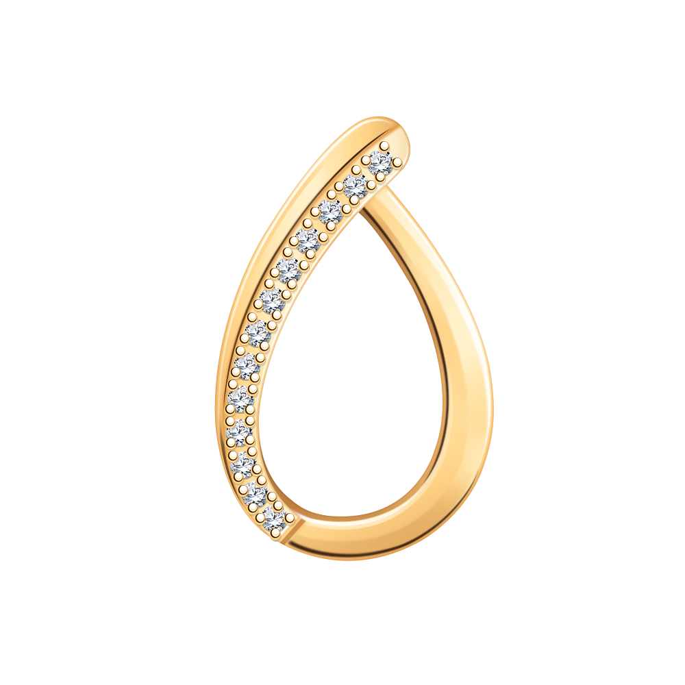 50285з-925 подвеска 925*/золочение