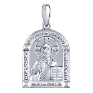 Икона Господь Вседержитель из серебра 