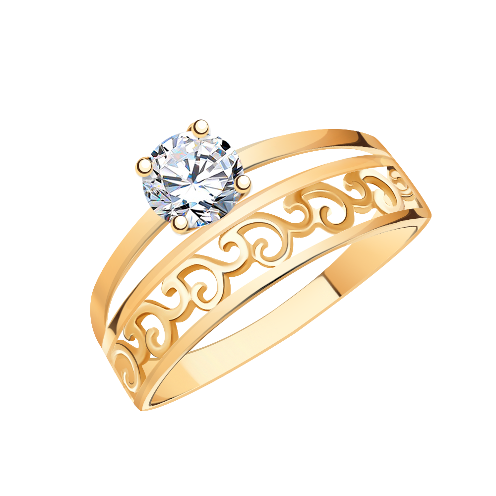 10877з-925 кольцо 925*/золочение