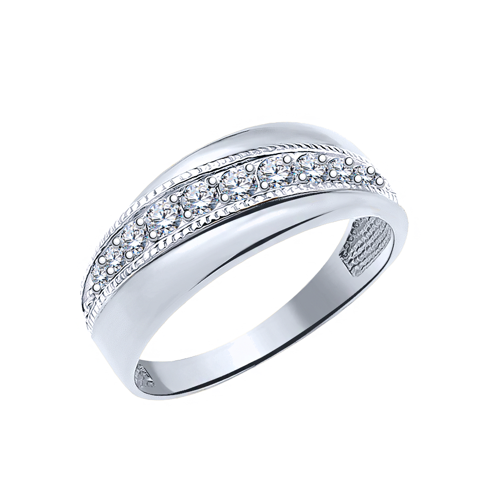10329-925 кольцо 925* Кольцо из серебра с фианитами | ювелирная компания ATOLL