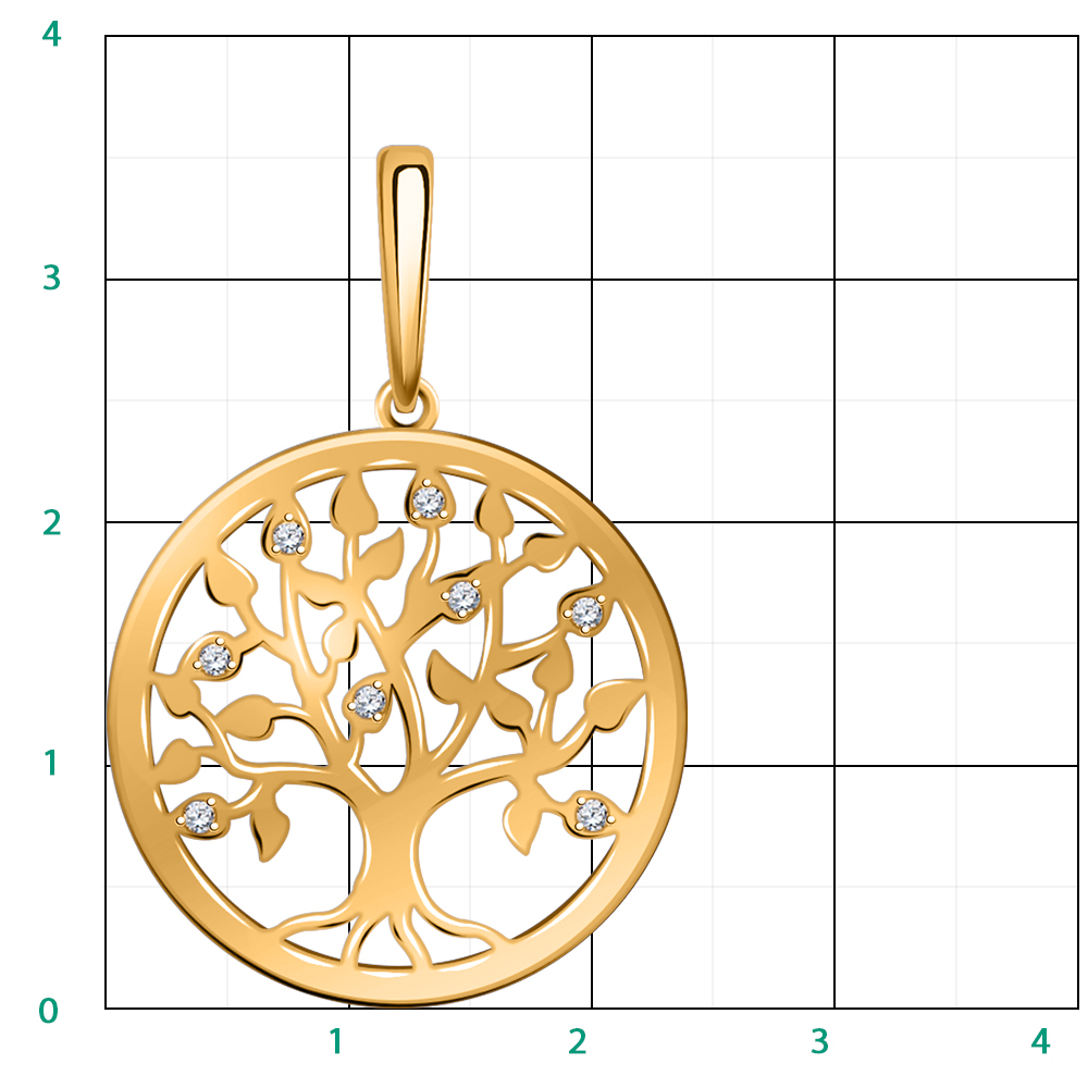 50179з-925 подвеска 925*/золочение