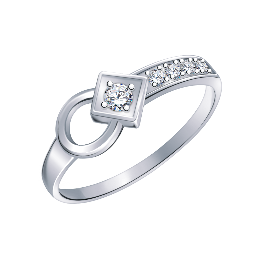 10936-925 кольцо 925* Кольцо из серебра с фианитами | ювелирная компания ATOLL