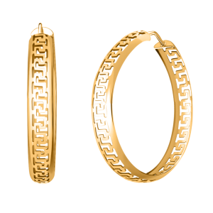 Серьги-конго из золочёного серебра