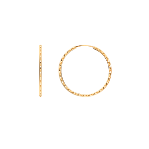 Серьги-конго из золочёного серебра