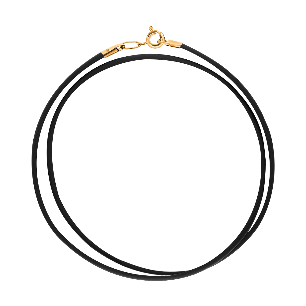 Украшение Каучковый шнурок с золоченными вставками  плетение  | 200000062п/шнурок 925*золочение