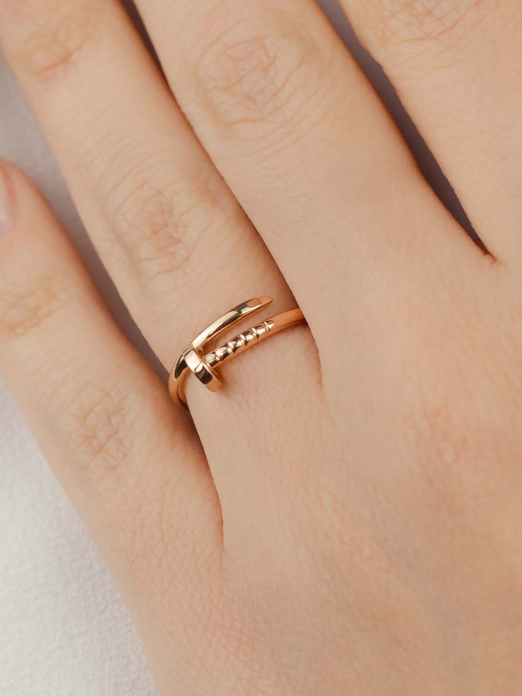 10770 кольцо 585* Кольцо Гвоздь из красного золота | ювелирная компания ATOLL