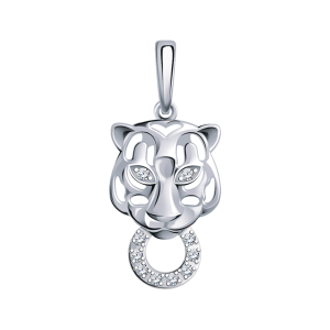 Подвеска из серебра с фианитами