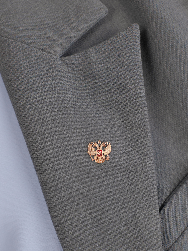 Знак "Герб РФ" золото 585*/эмаль