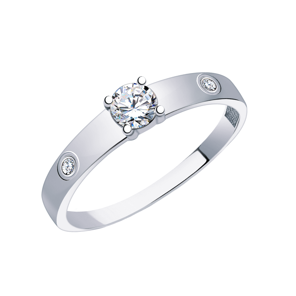 11075-925  кольцо 925* Кольцо из серебра с фианитами | ювелирная компания ATOLL