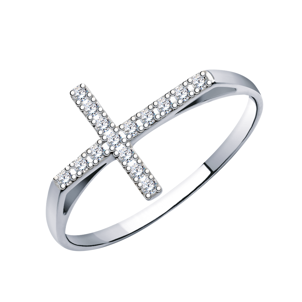 10765-925 кольцо 925* Кольцо из серебра с фианитами | ювелирная компания ATOLL
