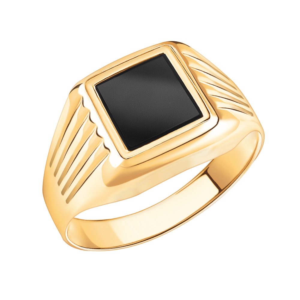 4186эс10 кольцо 585* Печатка мужская из красного золота | ювелирная компания ATOLL