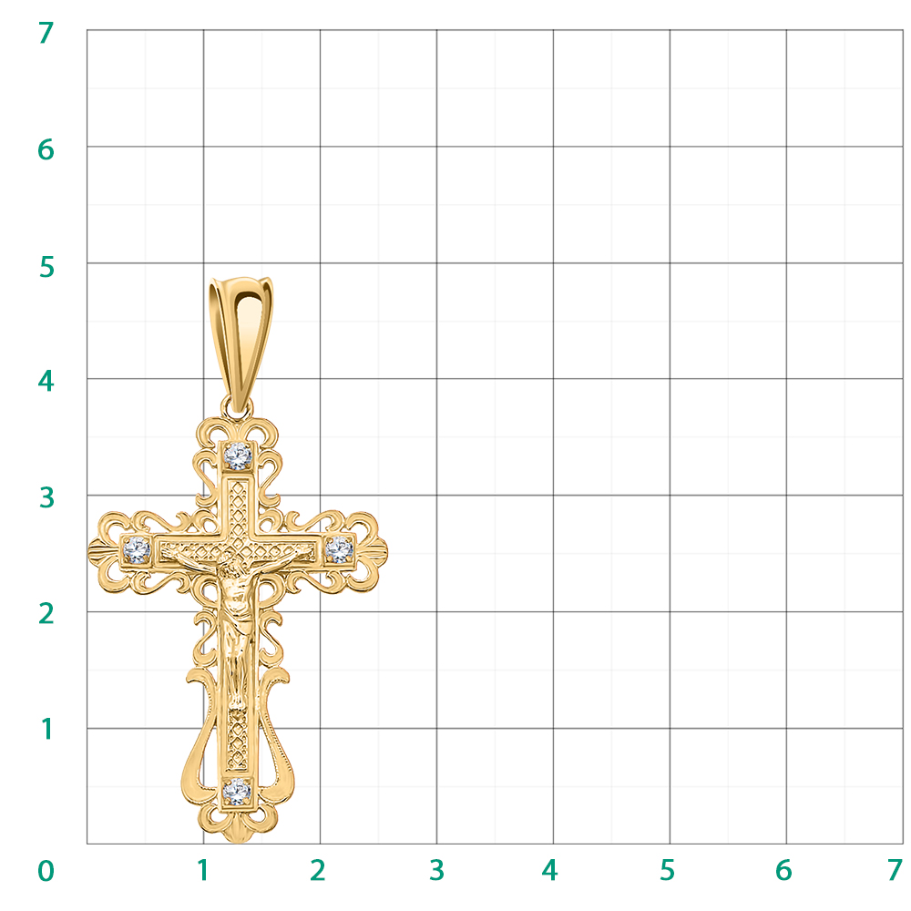 3144з-925 крест 925*/золочение