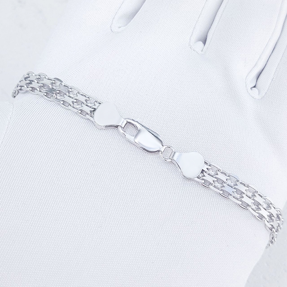 Украшение Браслет из серебра плетение  | БС3р 070/23 браслет 925*