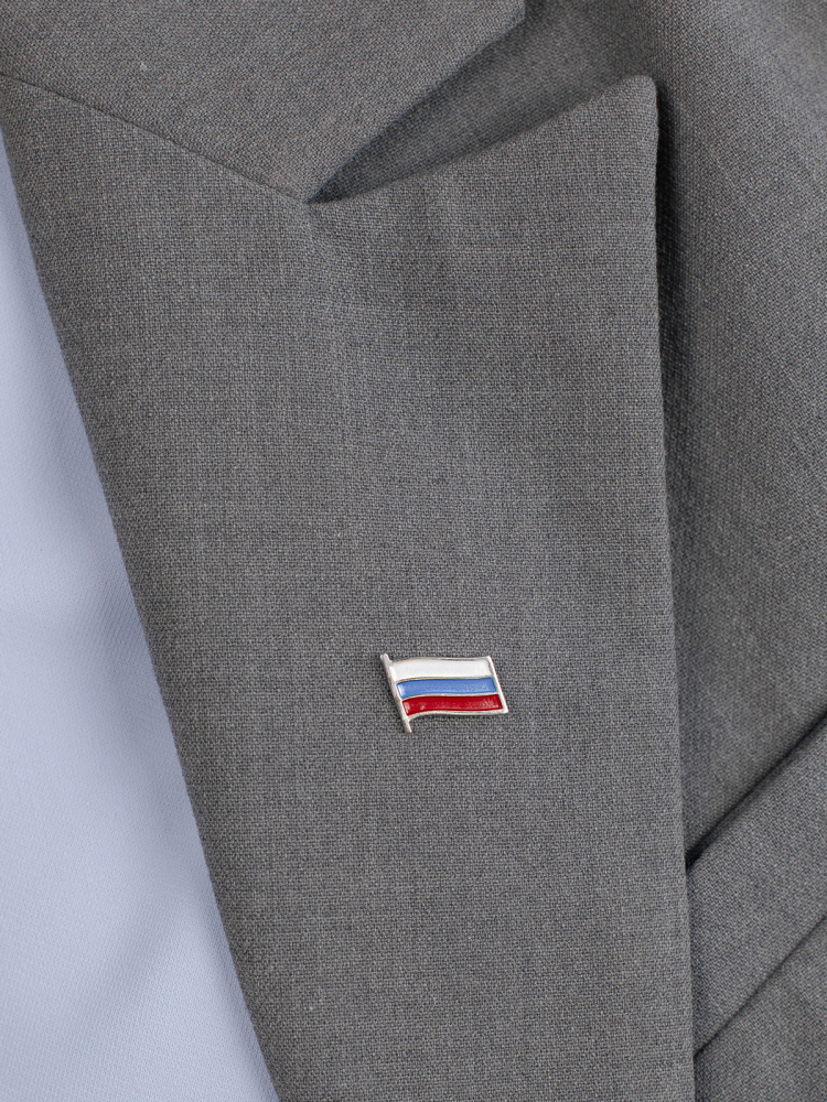 Знак "Государственный флаг РФ" серебро 925*/эмаль