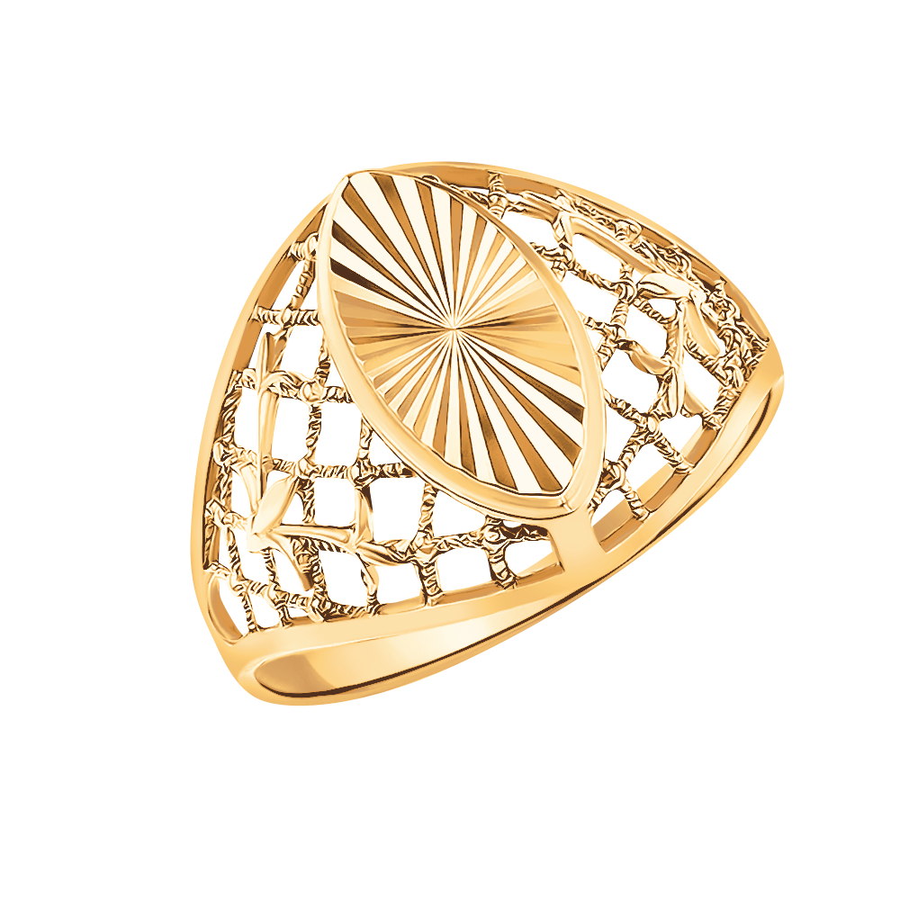 4104а кольцо 585* Кольцо из красного золота с алмазной гранью | ювелирная компания ATOLL