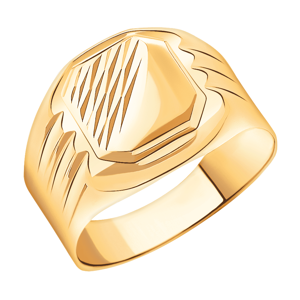 4149а кольцо 585* Печатка мужская из красного золота | ювелирная компания ATOLL