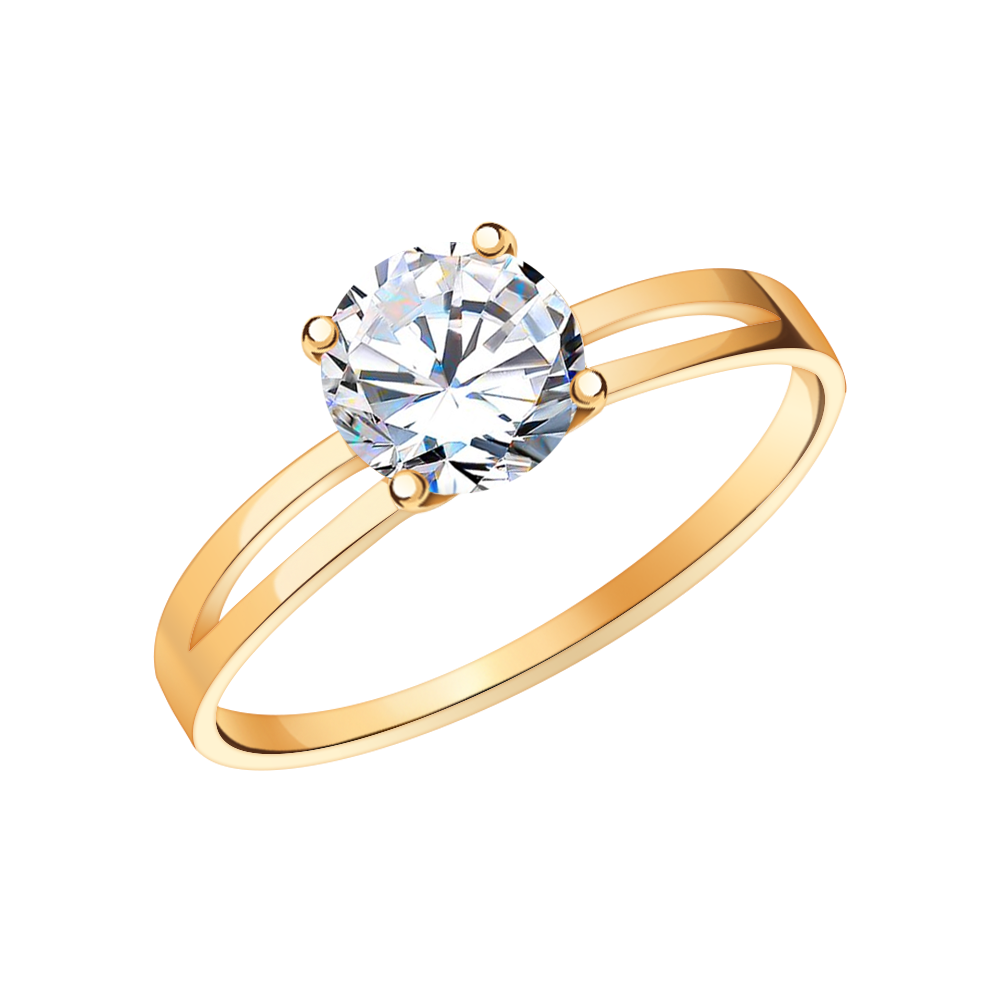 10458з-925 кольцо 925*/золочение