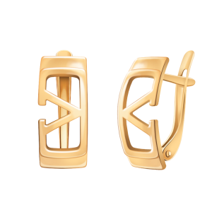 Серьги из красного золота
