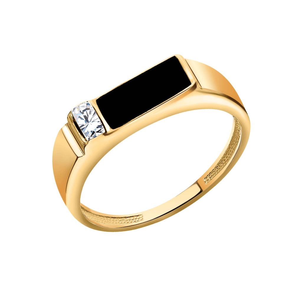 4056 кольцо 585* Печатка мужская из красного золота | ювелирная компания ATOLL