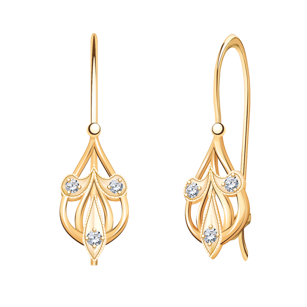 2691з-925 серьги 925*/золочение