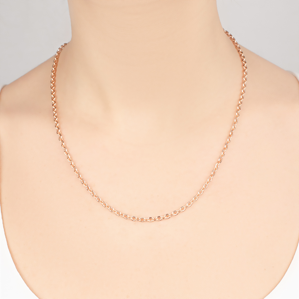 Украшение Цепь из красного золота  плетение Якорь | Ц56 цепь 585*