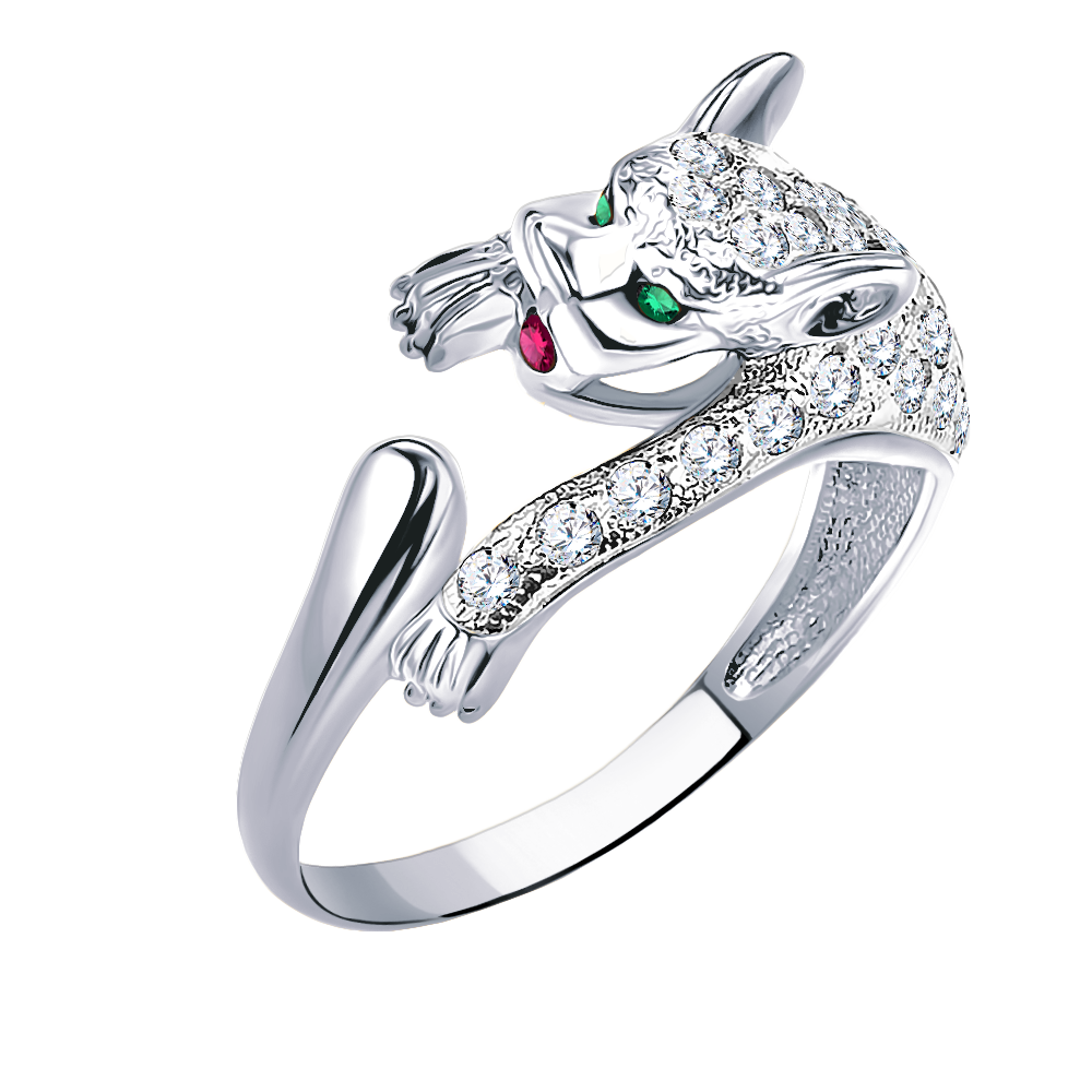 1300-925 кольцо 925* Кольцо из серебра с фианитами | ювелирная компания ATOLL
