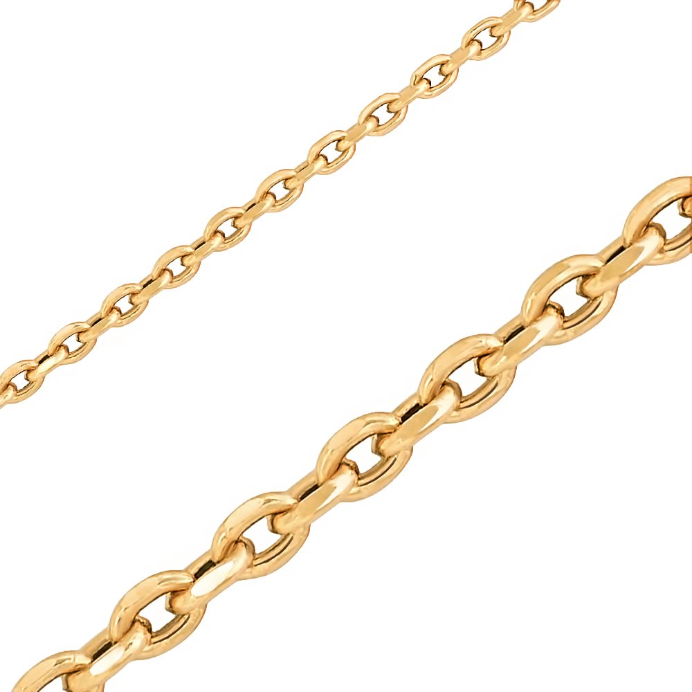 Украшение Цепь из красного золота полновесная плетение Якорь | НЦ 12-053 d 0.5