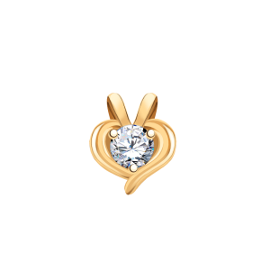 Подвеска из красного золота с фианитом