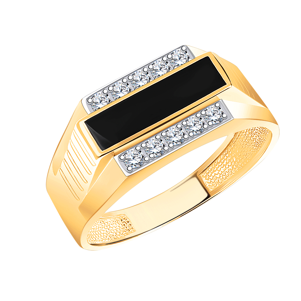 4083 кольцо 585* Печатка мужская из красного золота | ювелирная компания ATOLL