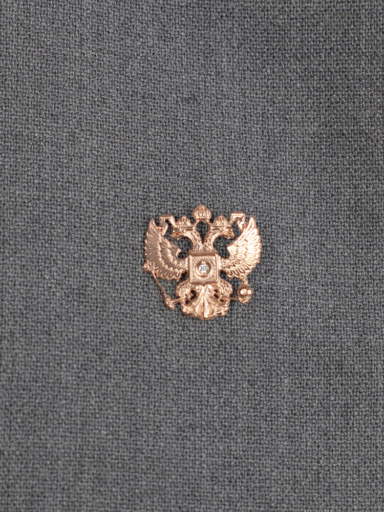 Знак "Герб РФ" золото 585*/фианит