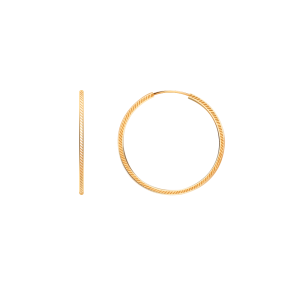 Серьги-конго из золочёного серебра