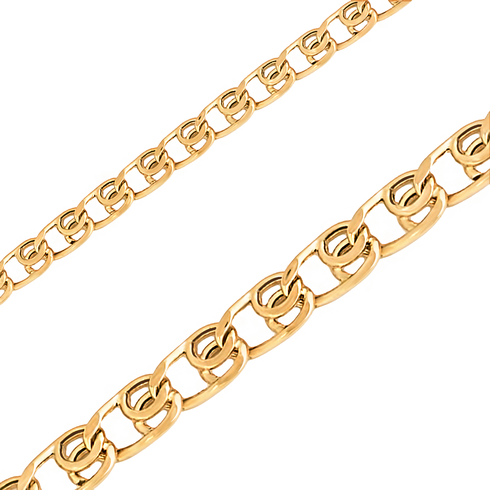 Украшение Цепь из красного золота полновесная плетение Лав | НЦ 12-087 d 0.35