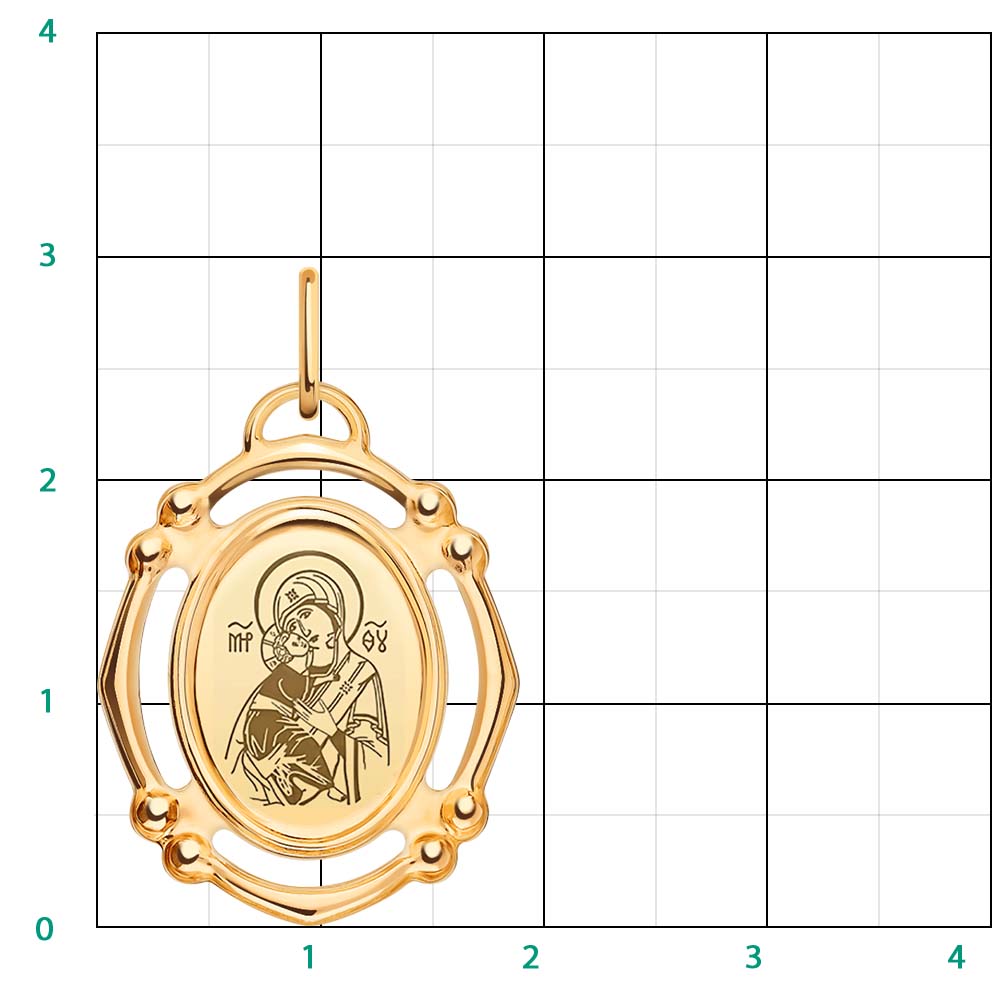 3171 икона 585*/Владимирская