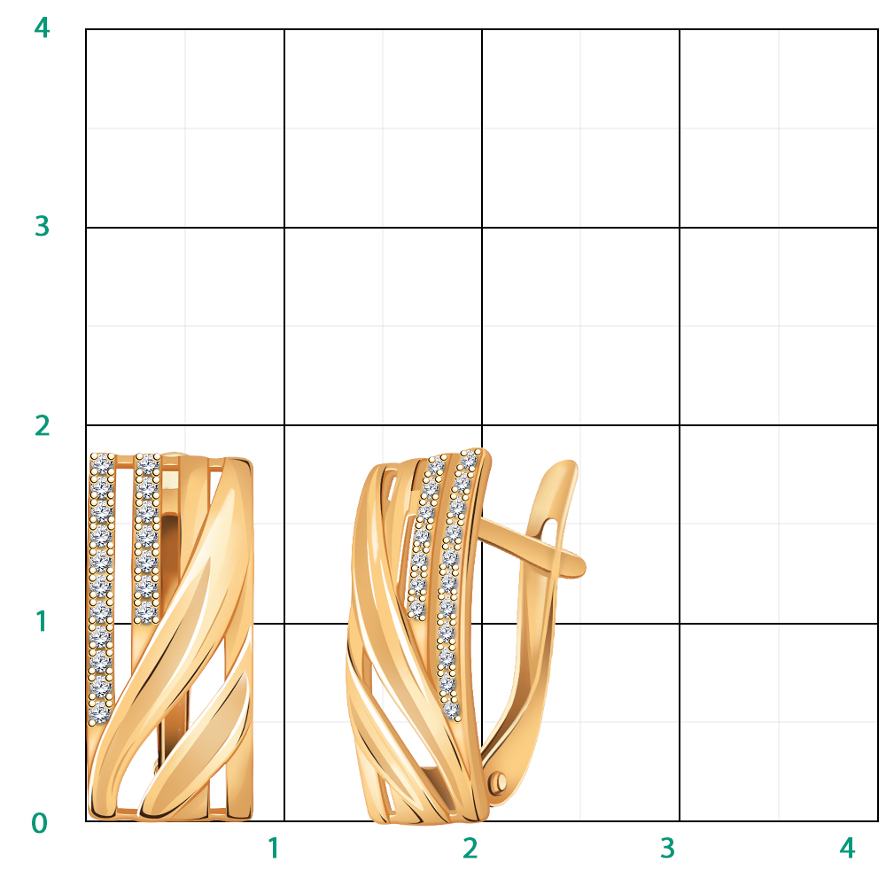 21040з-925 серьги 925*/золочение