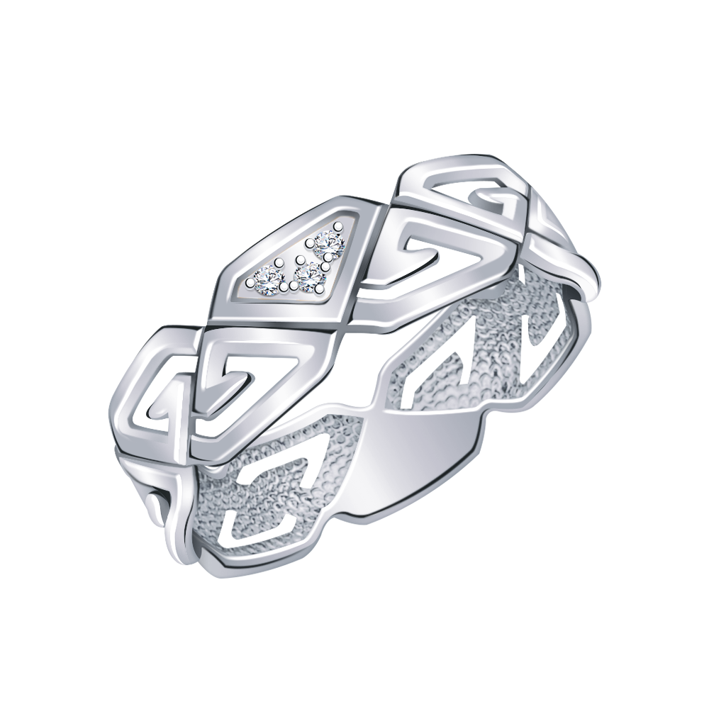 10899-925 кольцо 925* Кольцо из серебра с фианитами | ювелирная компания ATOLL