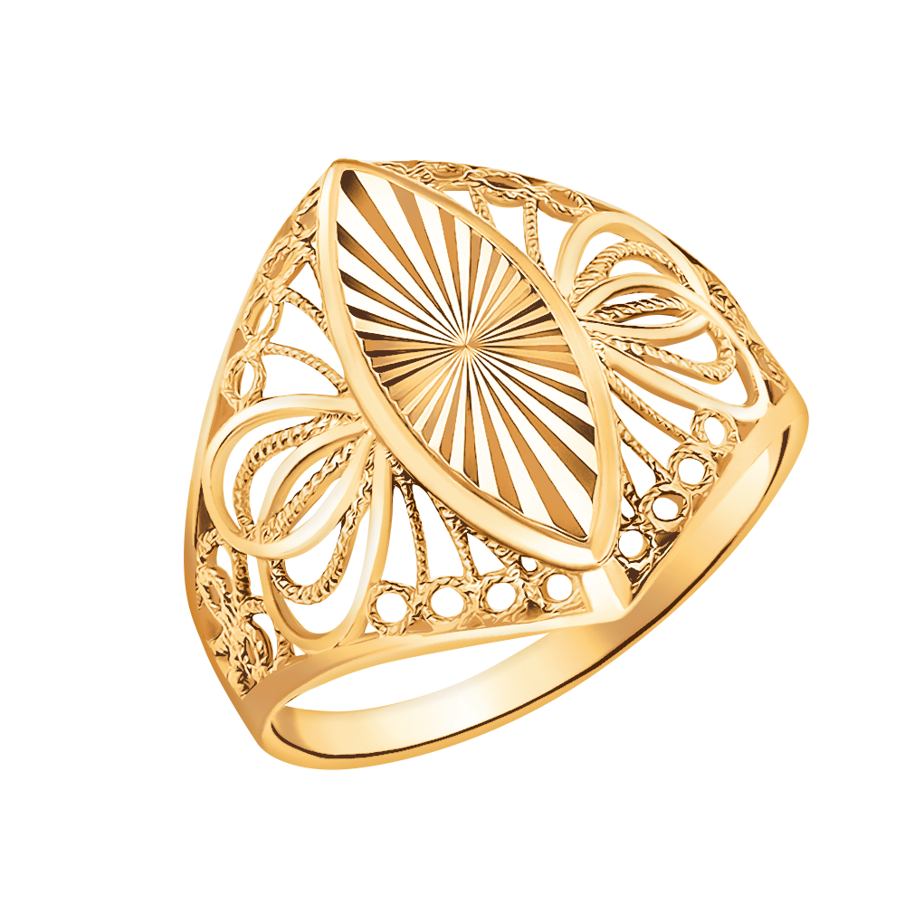 4111а кольцо 585* Кольцо из красного золота с алмазной гранью | ювелирная компания ATOLL
