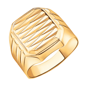 Печатка мужская из красного золота