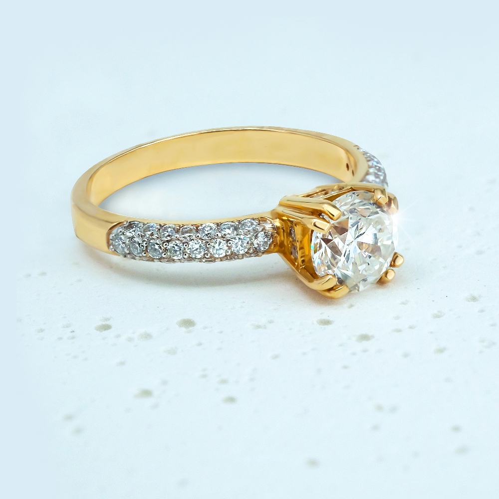 10034-7бр кольцо 585*бриллиант