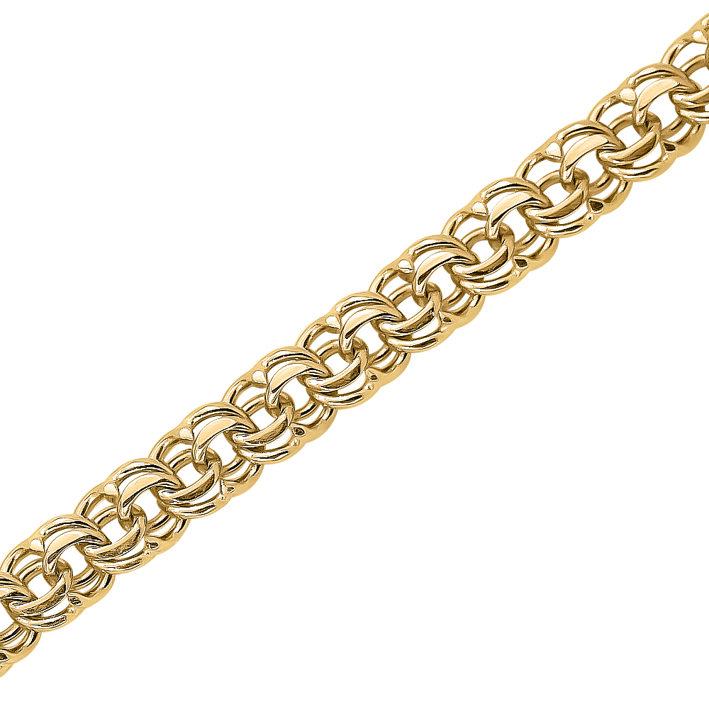 Украшение Цепь из красного золота полновесная плетение Бисмарк | Цепь-Бисмарк 585*