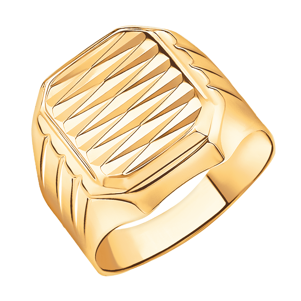 4143а кольцо 585* Печатка мужская из красного золота | ювелирная компания ATOLL